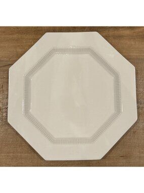 Independence Ironstone White Vintage Large 14" Serving Platter Octagon Japan